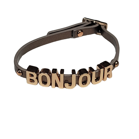 3/ $15 BCBGeneration Bonjour Bracelet Rose Gold Bronze - Picture 1 of 10